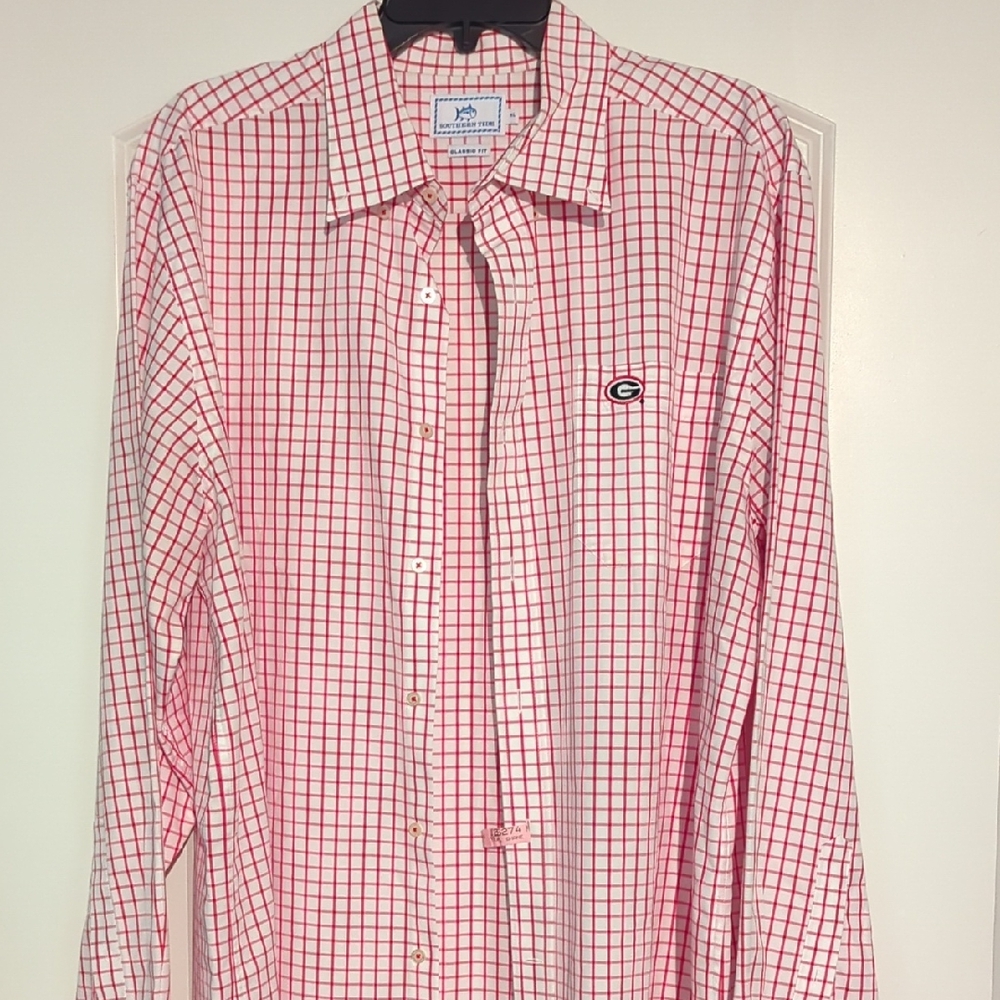 Southern Tide Georgia bulldogs Long Sleeve Shirt Size XL